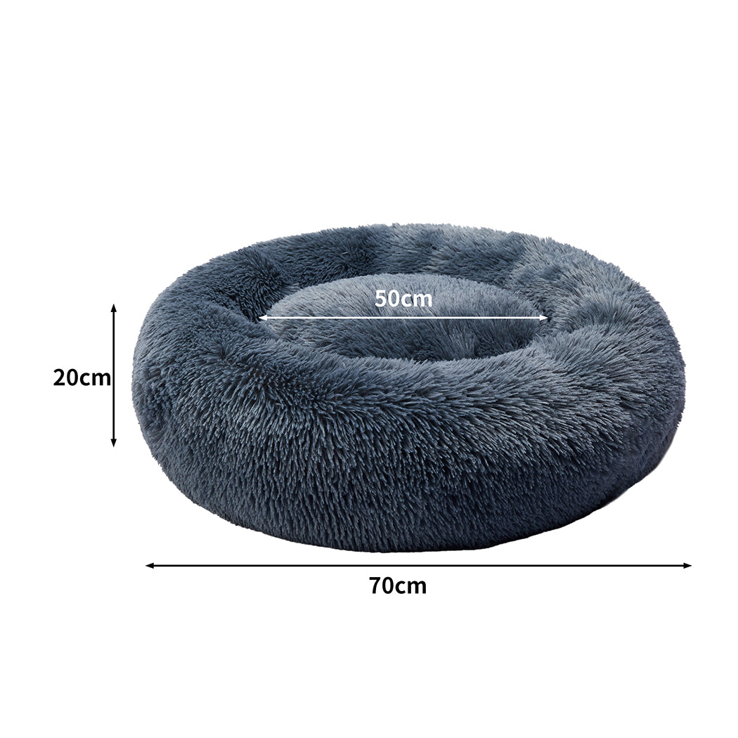 Pawz Plush Dog Calming Bed - Thick, Round, Washable, and Comfortable for Large Breeds