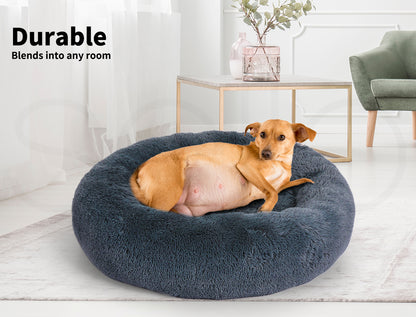Pawz Plush Dog Calming Bed - Thick, Round, Washable, and Comfortable for Large Breeds