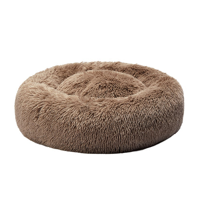 Pawz Plush Dog Calming Bed - Thick, Round, Washable, and Comfortable for Large Breeds