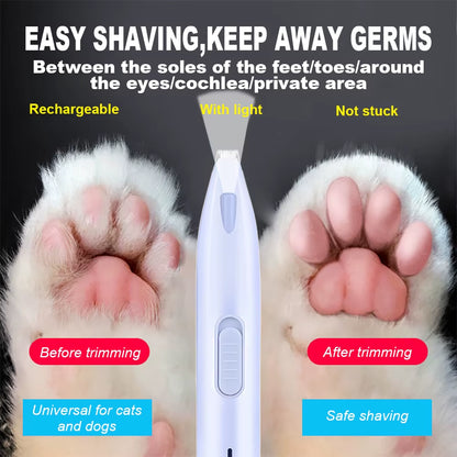 Professional Electric Dog Hair Trimmer and Grooming Scissors for Pets - Ideal for Feet, Ears, and Sensitive Areas