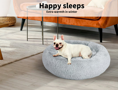 Pawz Plush Dog Calming Bed - Thick, Round, Washable, and Comfortable for Large Breeds