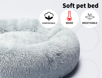 Pawz Plush Dog Calming Bed - Thick, Round, Washable, and Comfortable for Large Breeds