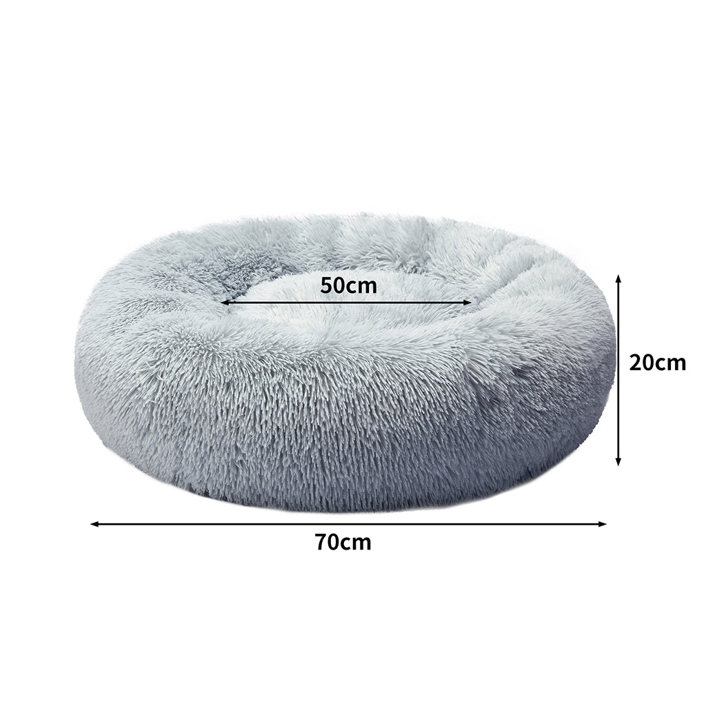 Pawz Plush Dog Calming Bed - Thick, Round, Washable, and Comfortable for Large Breeds