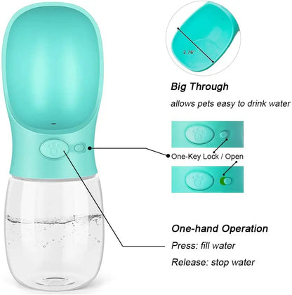 Portable Pet Water Bottle for Dogs and Cats - Ideal for Outdoor Activities