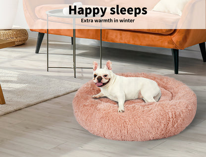 Pawz Plush Dog Calming Bed - Thick, Round, Washable, and Comfortable for Large Breeds