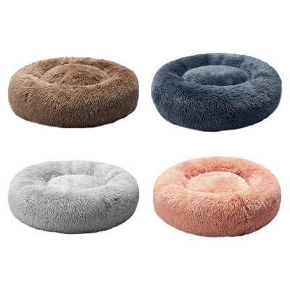 Pawz Plush Dog Calming Bed - Thick, Round, Washable, and Comfortable for Large Breeds